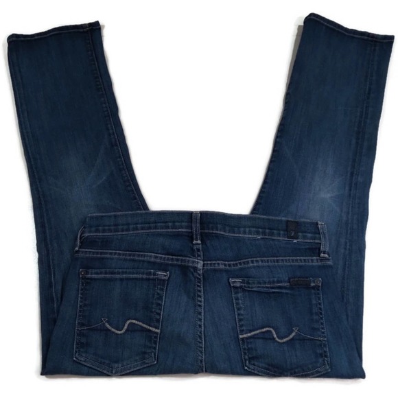 7 For All Mankind Blue Ankle & Cropped Jeans - Picture 3 of 10